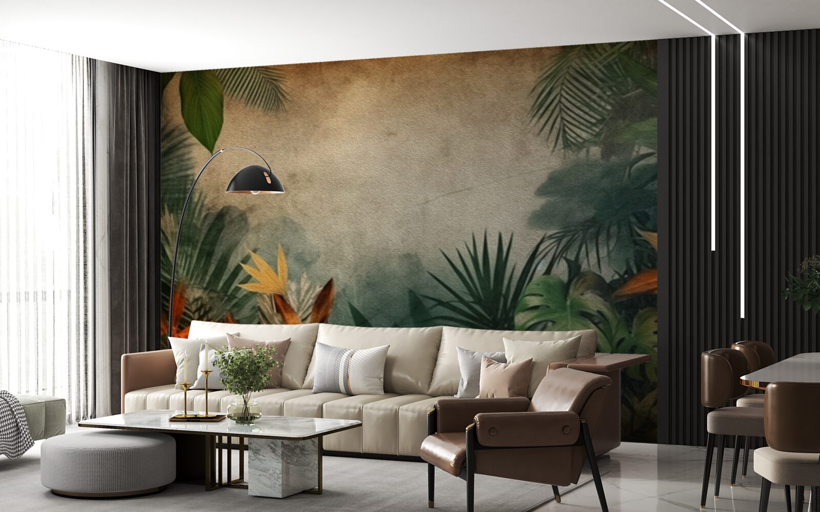 Fototapeta deszcz w tropikalnej dżungli