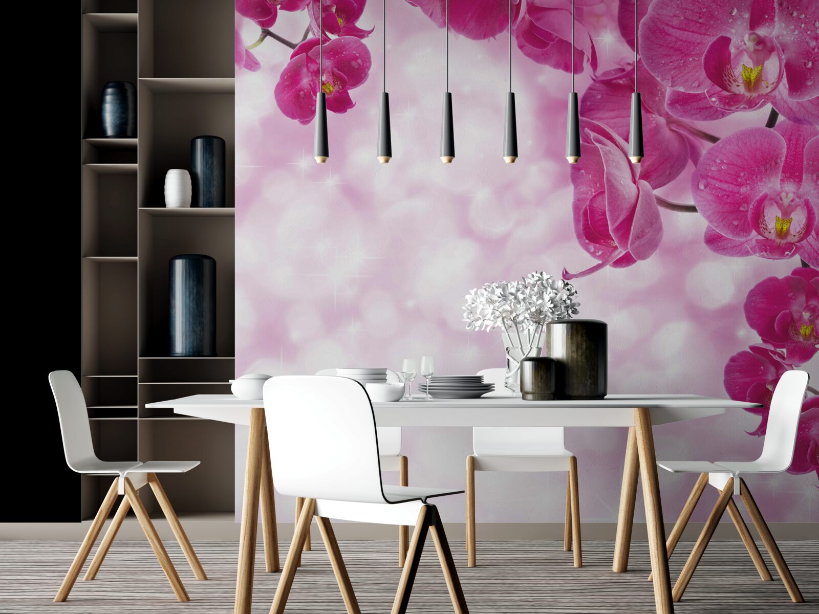 Fototapeta orchidea o delikatnym liliowym odcieniu