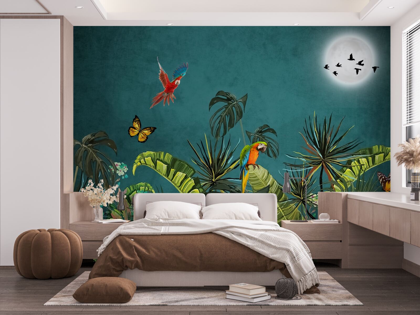 Fototapeta las tropikalny pod osłoną nocy