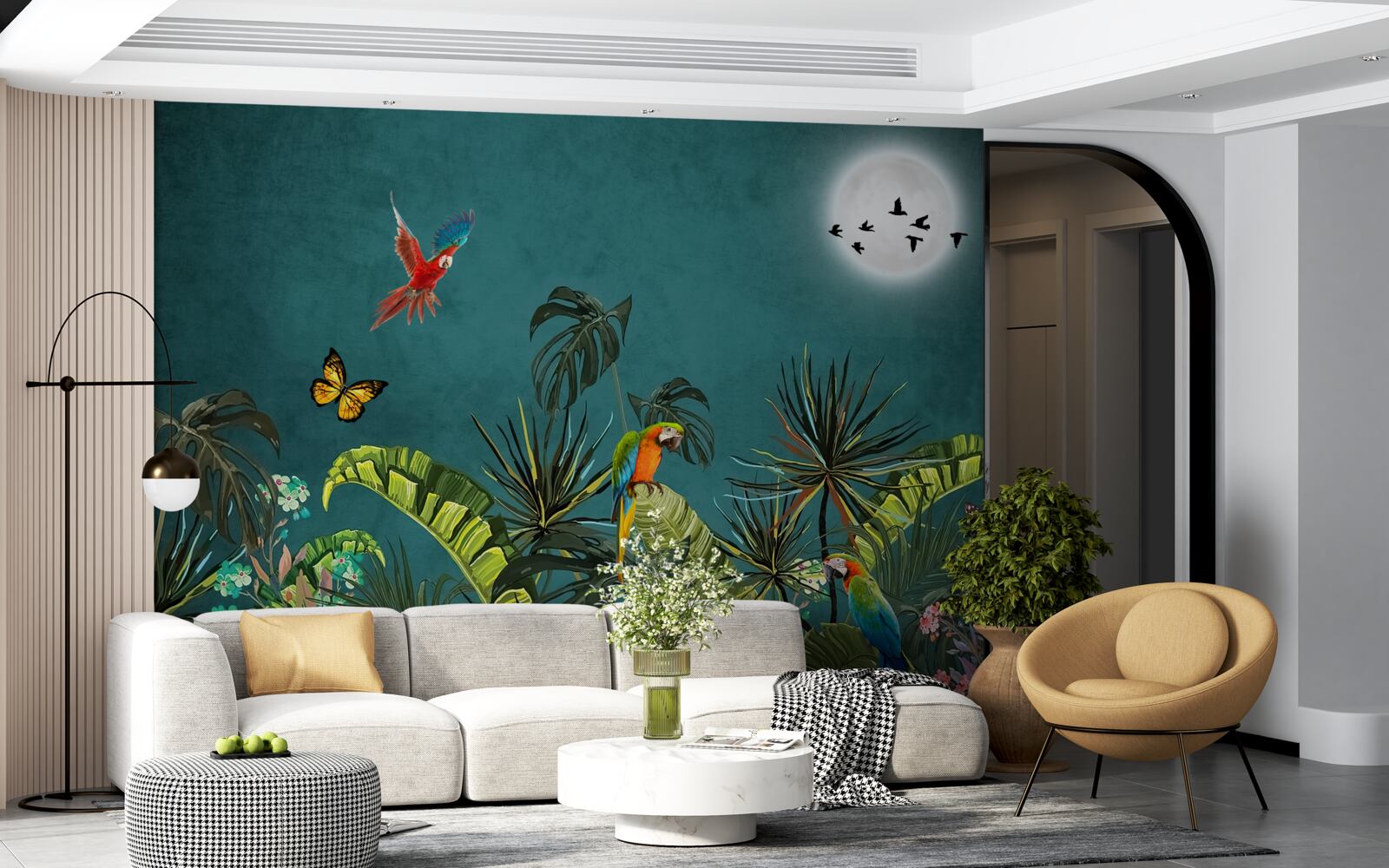 Fototapeta las tropikalny pod osłoną nocy