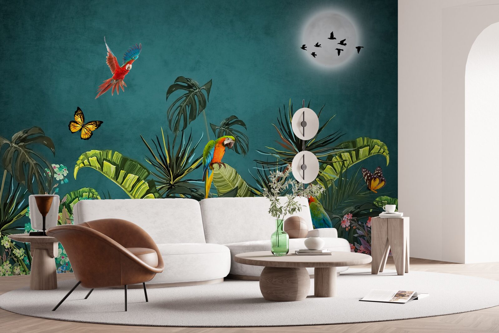 Fototapeta las tropikalny pod osłoną nocy