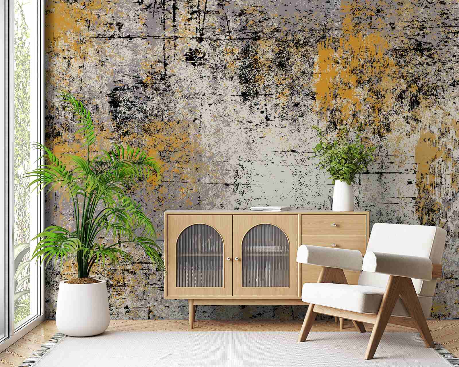 Fototapeta abstrakcja na spokojnym jesiennym brzegu