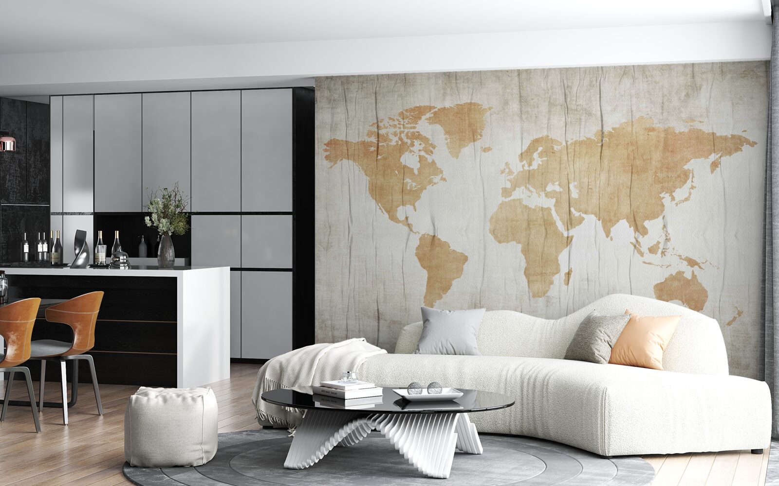 Fototapeta sylwetki państw w atlasie geograficznym ziemi