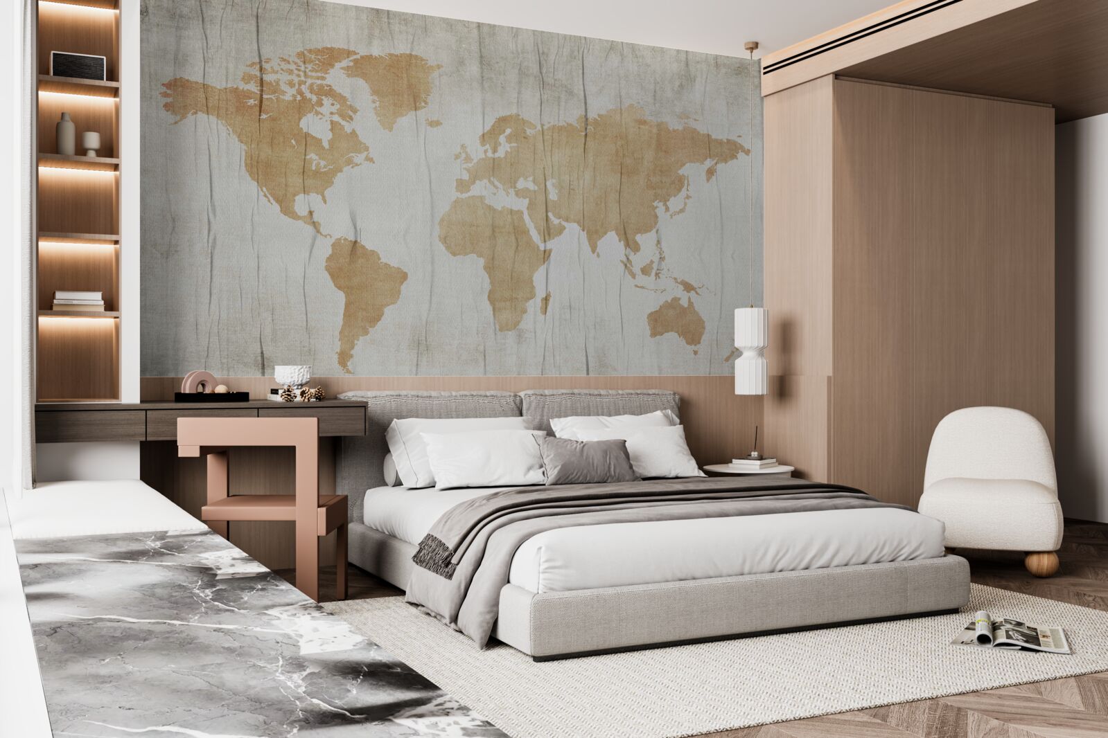 Fototapeta sylwetki państw w atlasie geograficznym ziemi