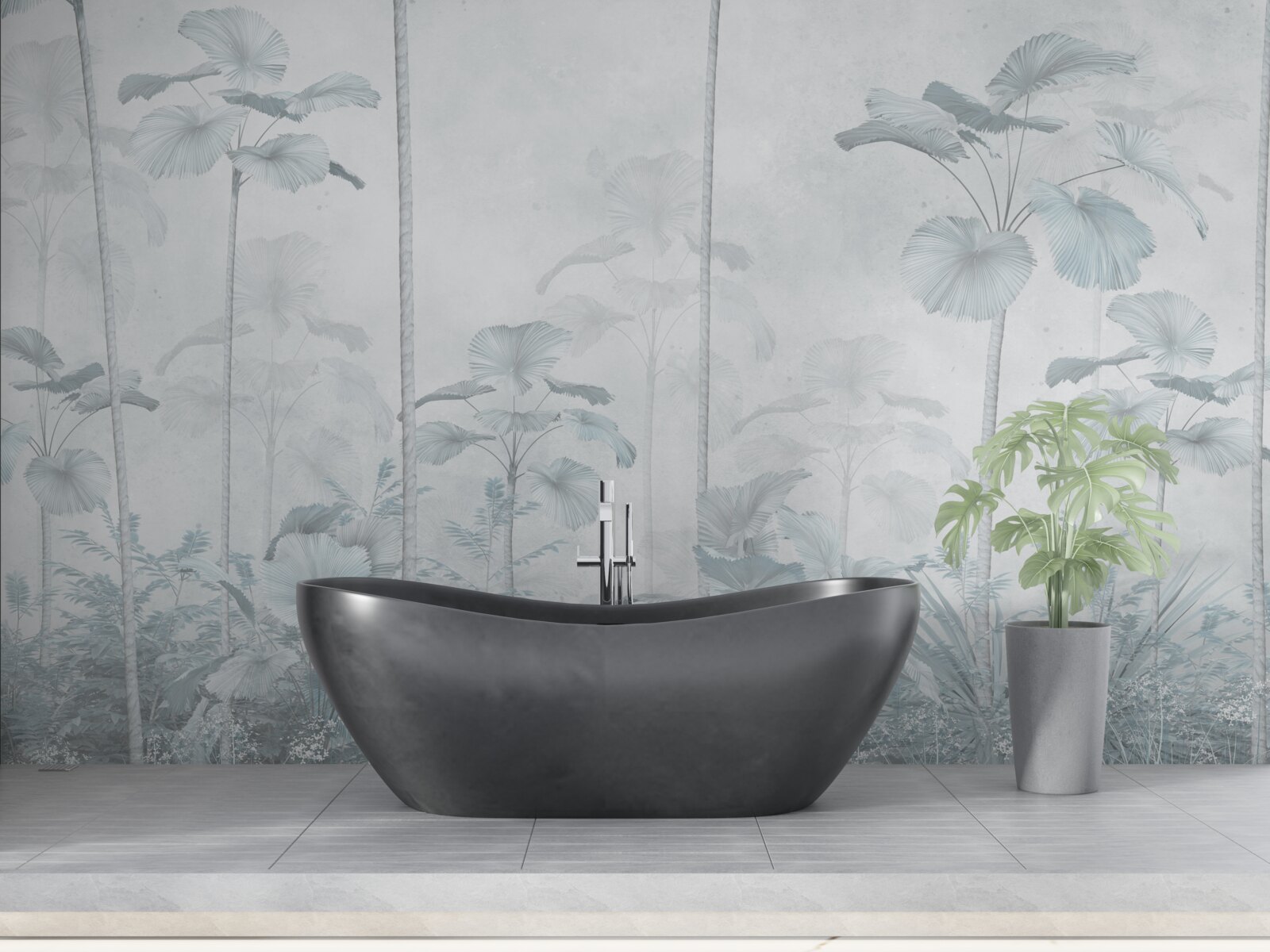 Fototapeta gęsta mgła w regionie tropikalnym