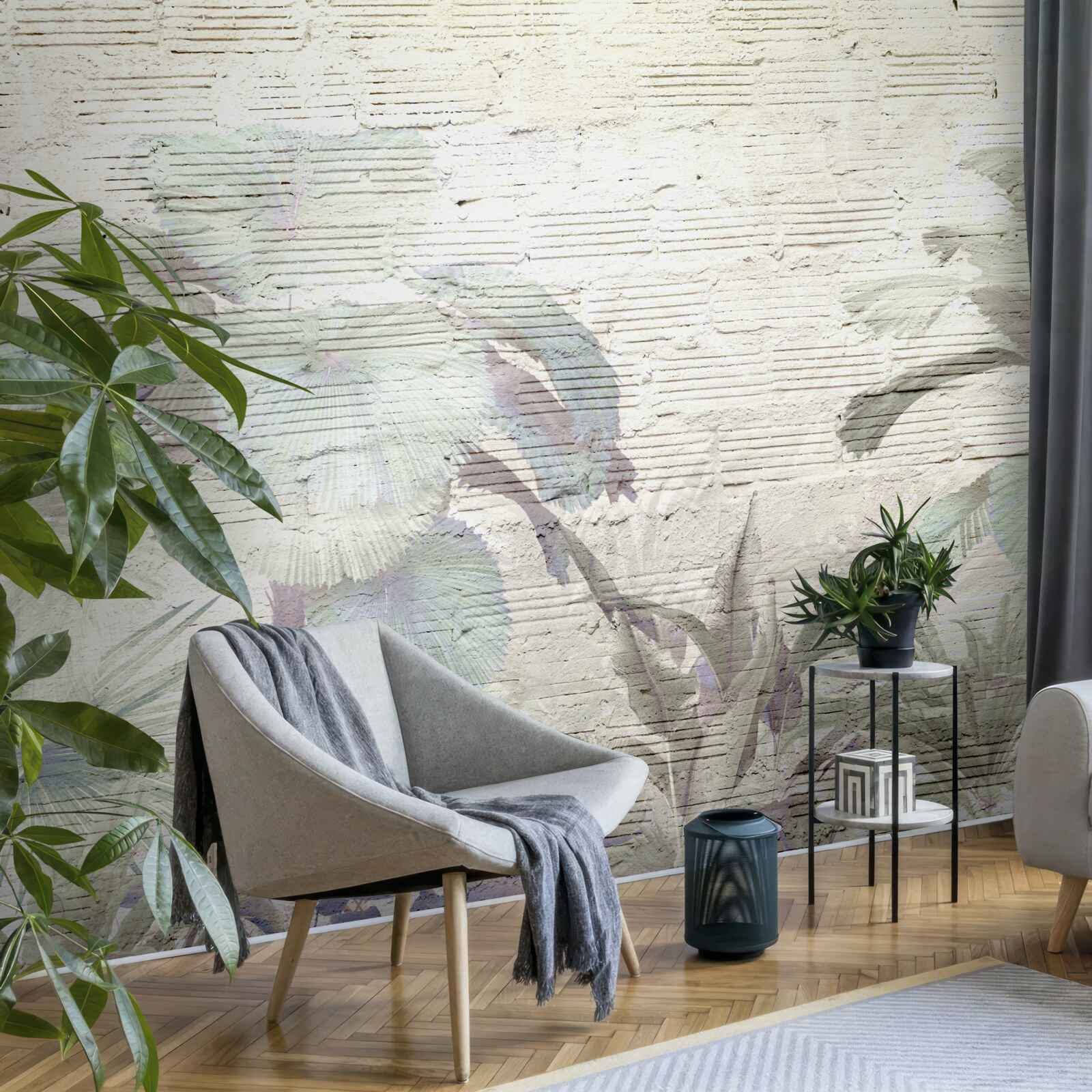 Fototapeta rośliny tropikalne narażone na silny wiatr