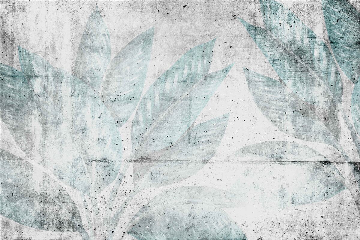 Fototapeta odciski dużych jesiennych liści