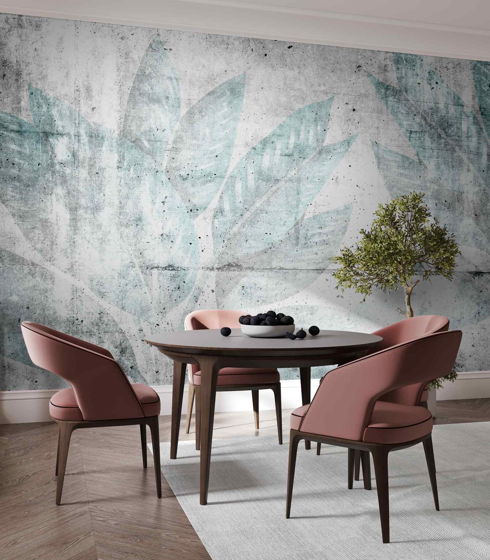 Fototapeta odciski dużych jesiennych liści