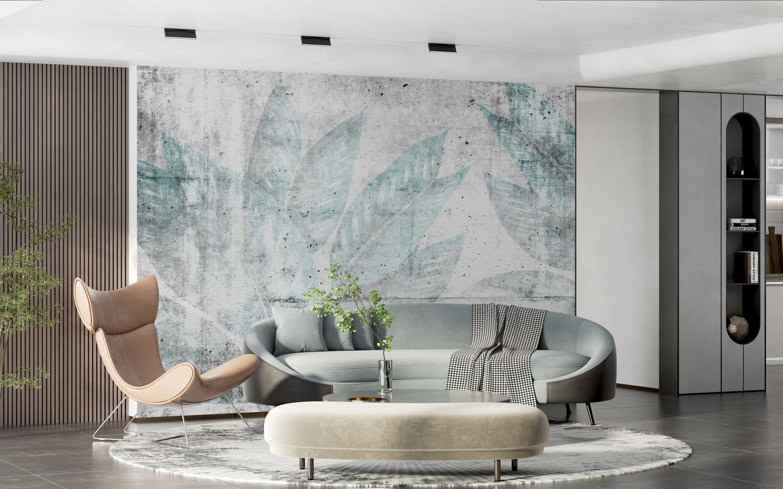 Fototapeta odciski dużych jesiennych liści