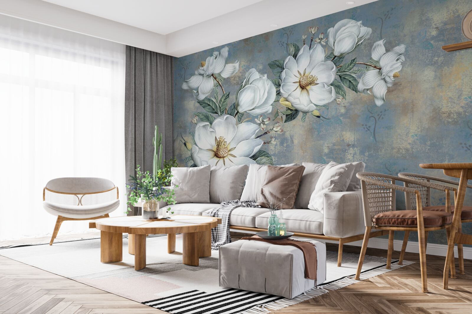 Fototapeta pąki białej lilii spoczywają na powierzchni wody