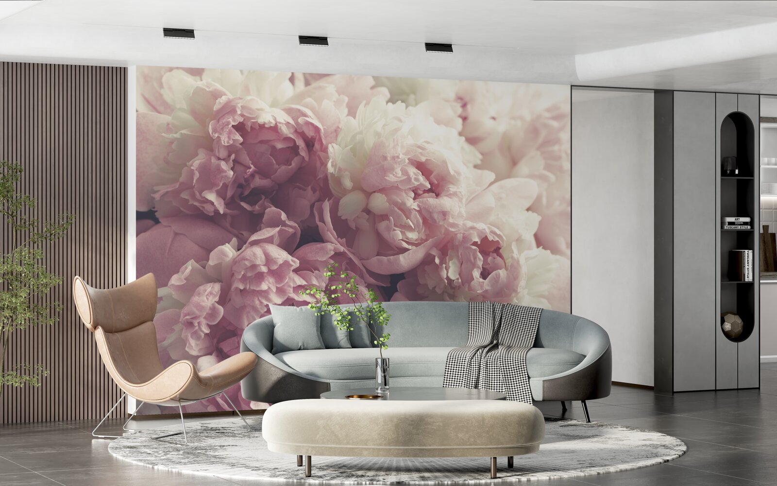 Fototapeta duże różowe piwonie