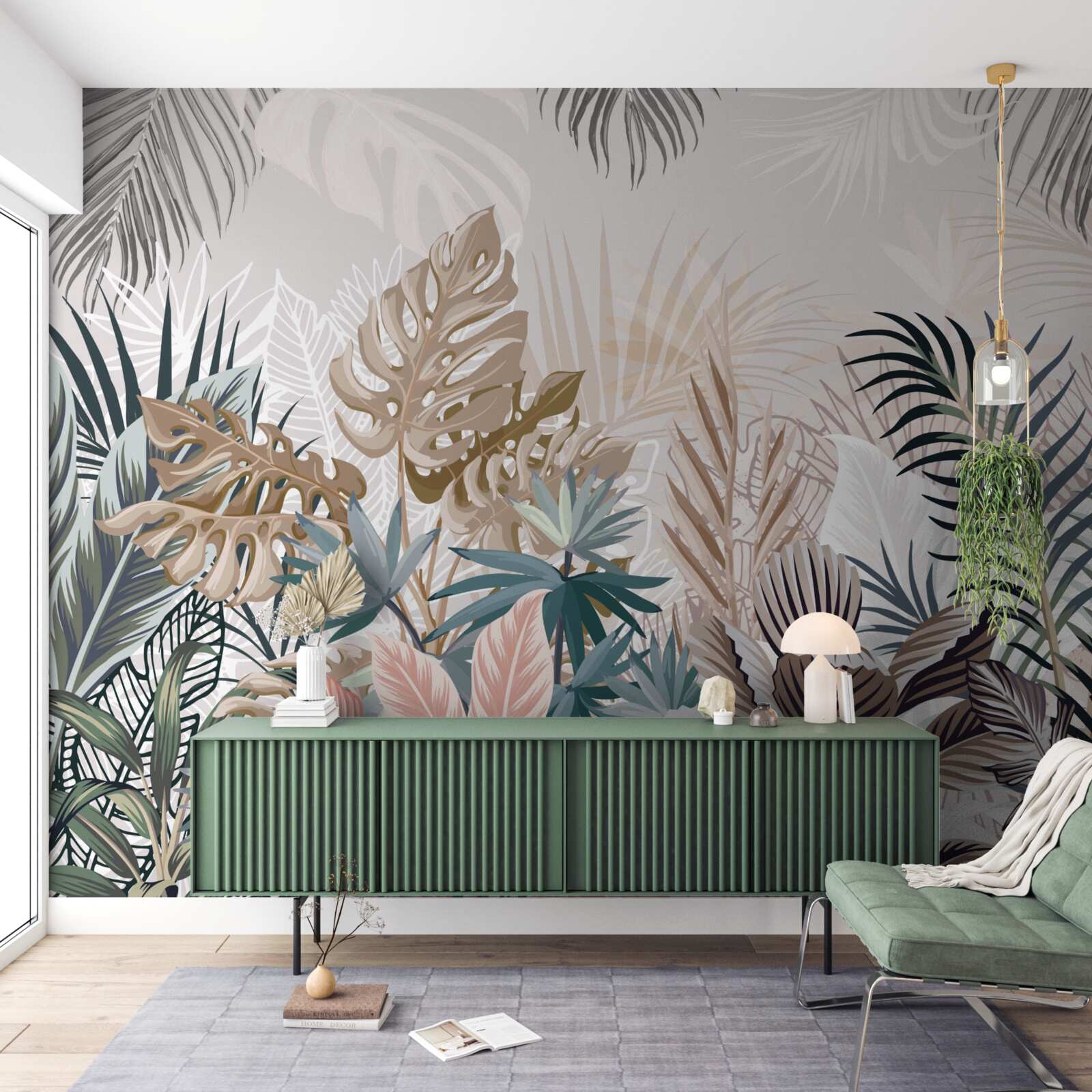 Fototapeta roślinność o różnych kształtach i odcieniach