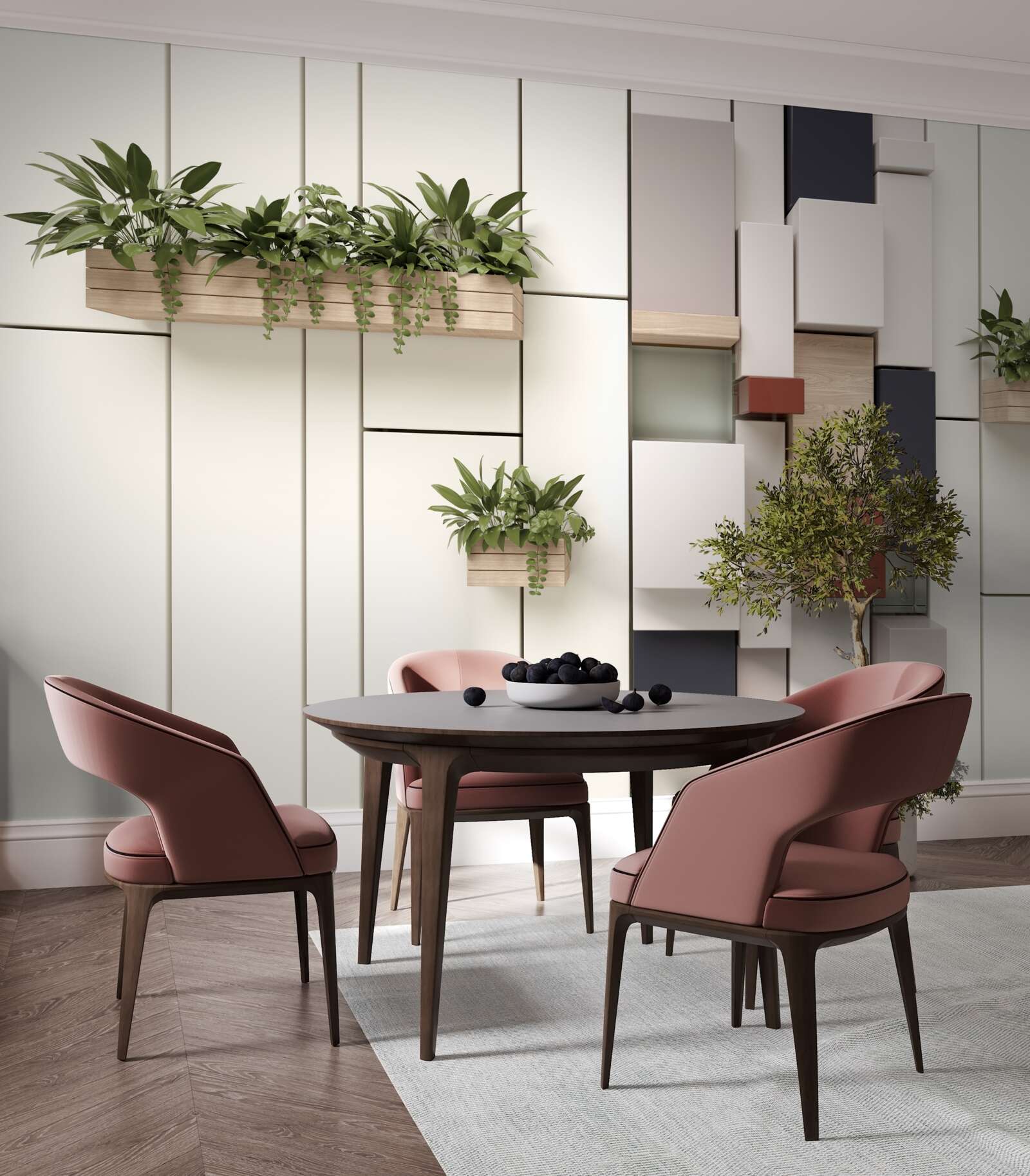 Fototapeta zielone rośliny w doniczkach