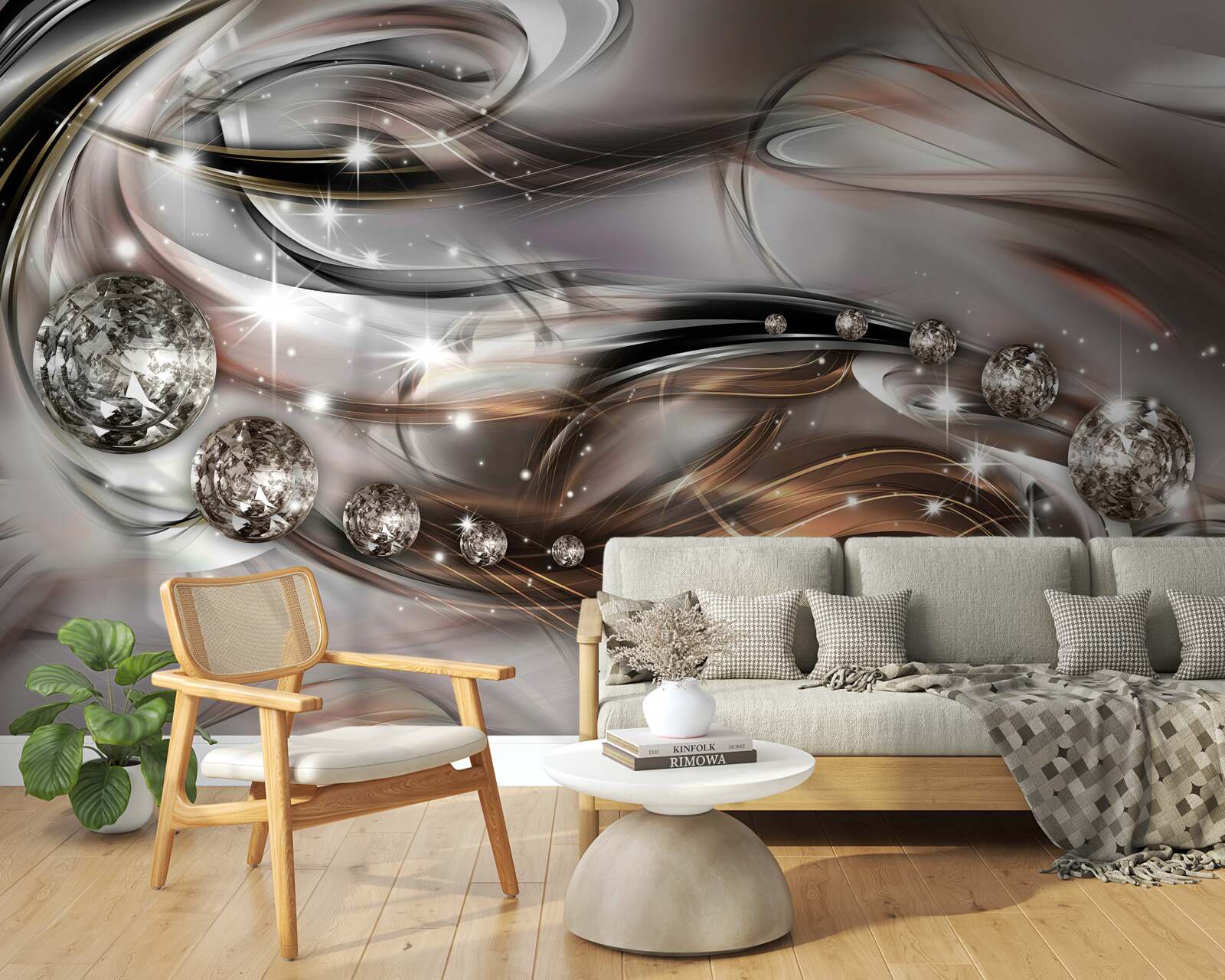 Fototapeta wzór z kryształami w formacie wektorowym