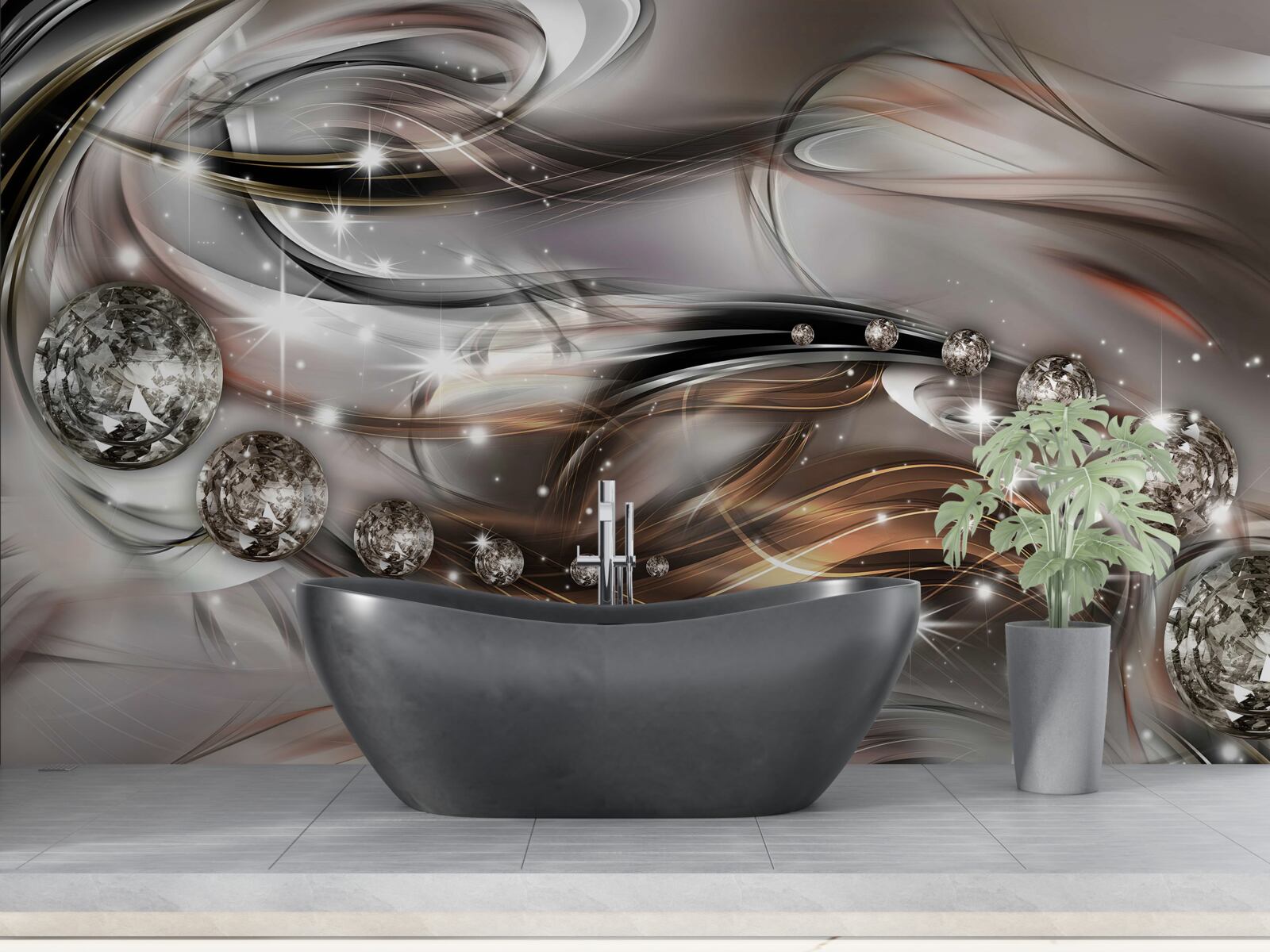 Fototapeta wzór z kryształami w formacie wektorowym