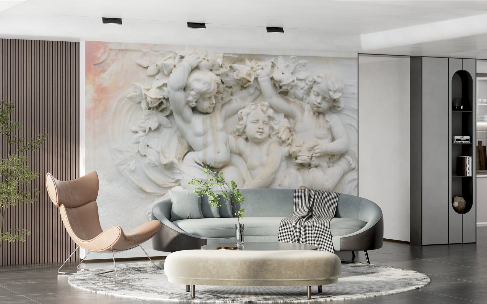 Fototapeta rzeźby aniołów wykonane z kamienia