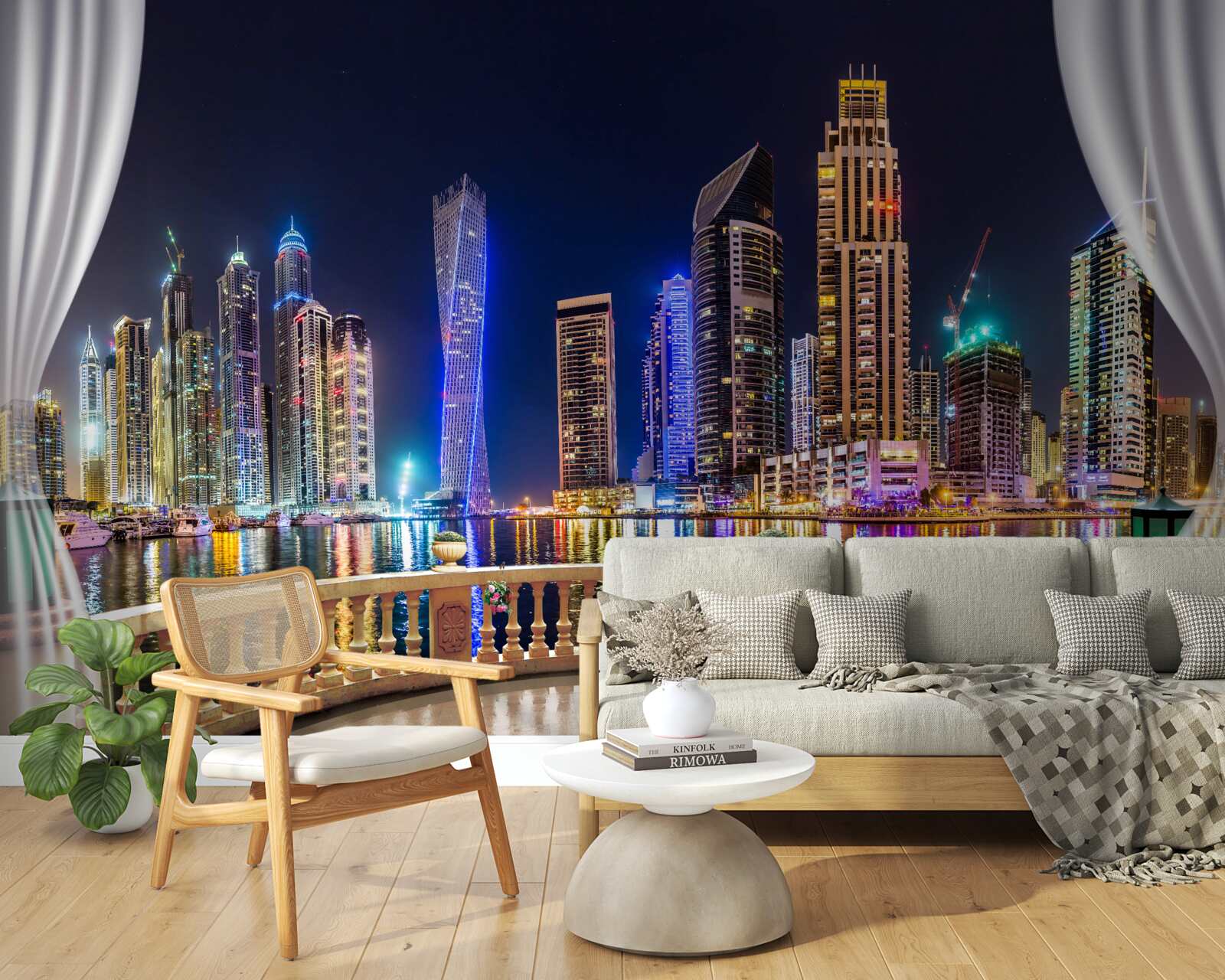 Fototapeta miasto nocą wygląda niesamowicie pięknie