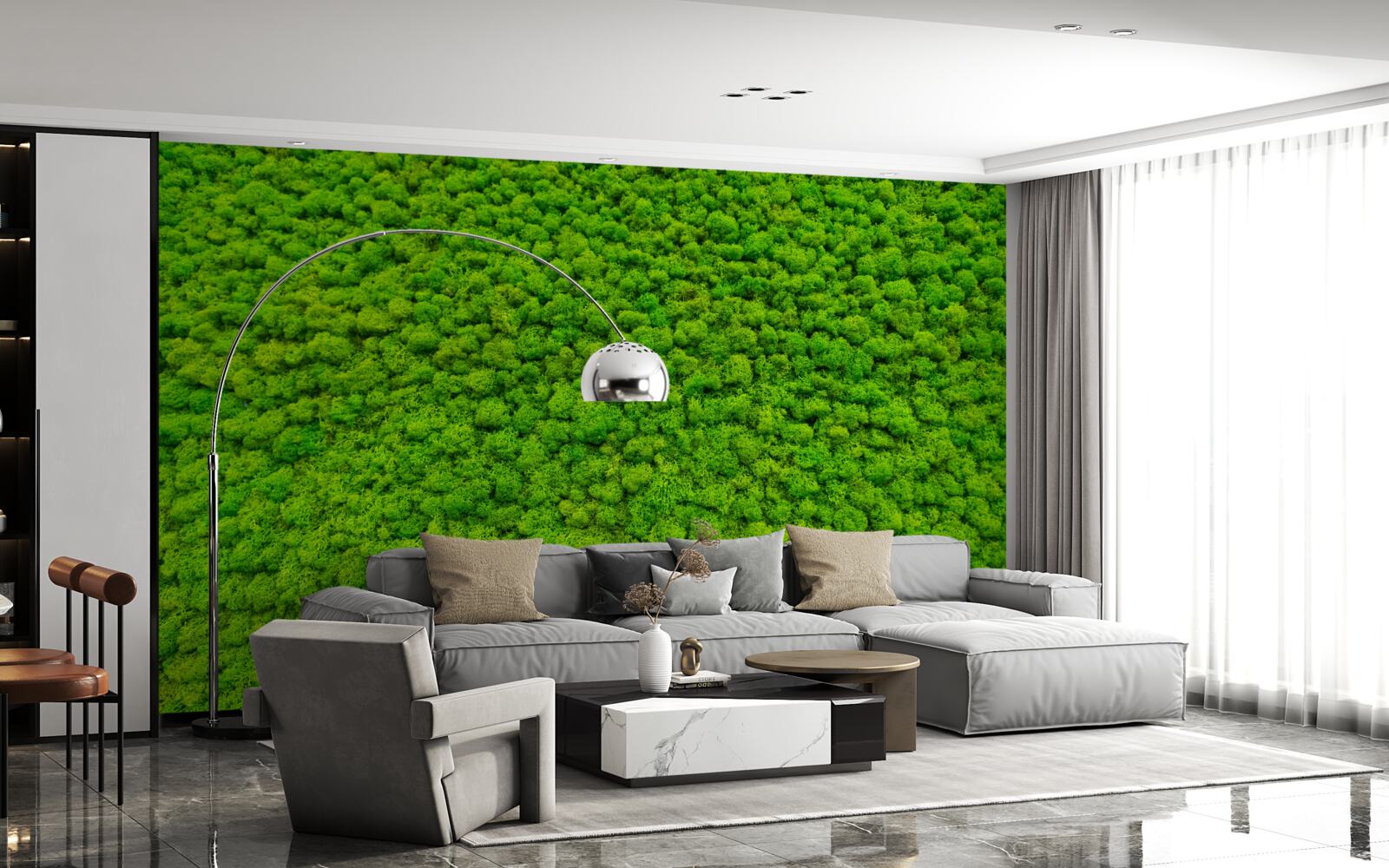 Fototapeta widok zielonego liścia z wysokiego punktu