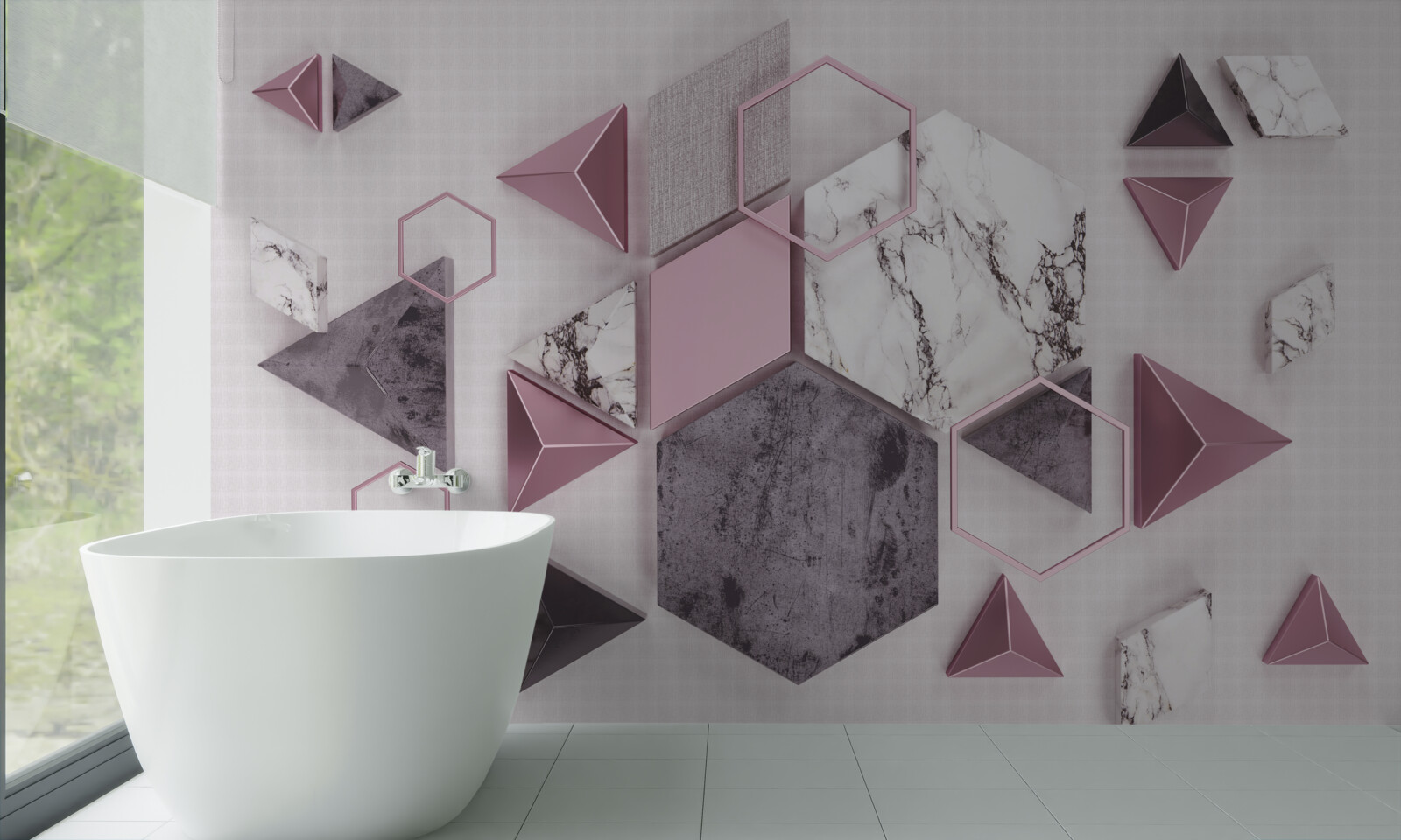 Fototapeta marmurowe obrazy geometryczne