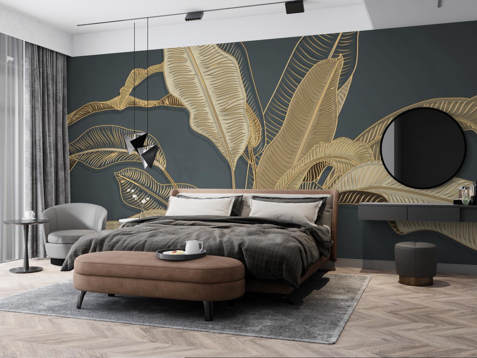 Fototapeta skręcone złote liście