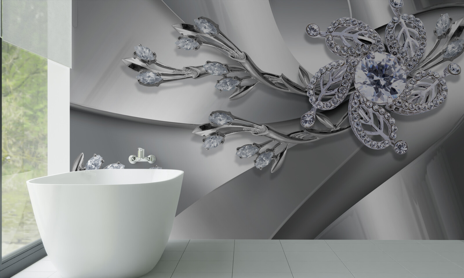 Fototapeta pączek i gałęzie wykonane z kamieni