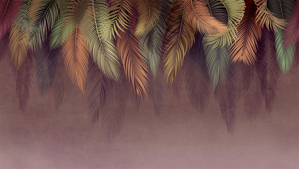 Fototapeta zwisają pióra w różnych kolorach