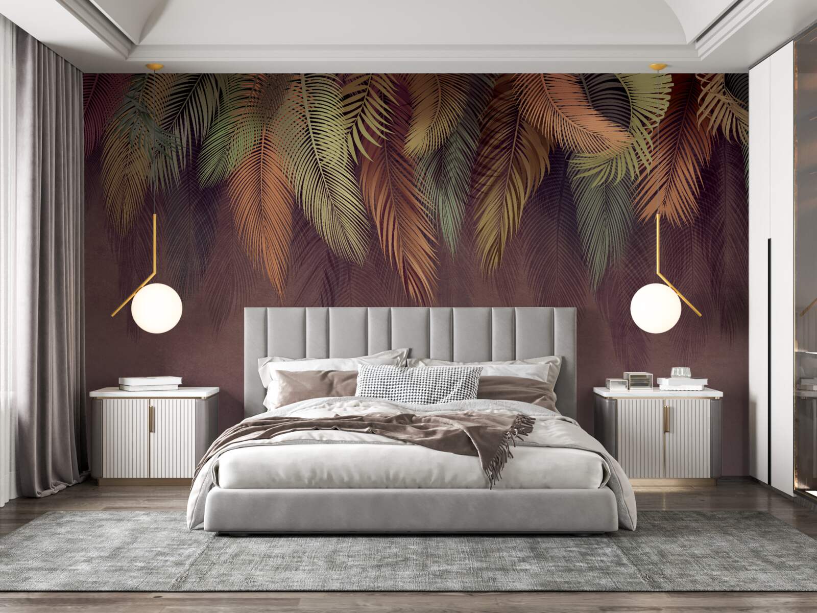 Fototapeta zwisają pióra w różnych kolorach