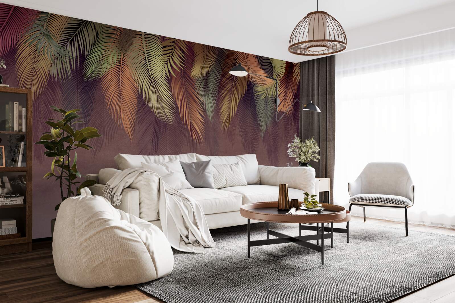 Fototapeta zwisają pióra w różnych kolorach