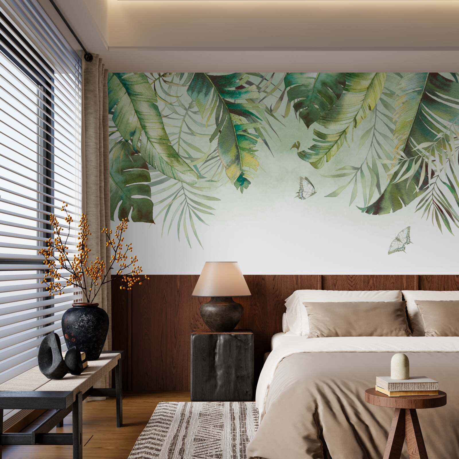 Fototapeta lepidoptera wśród tropikalnych liści