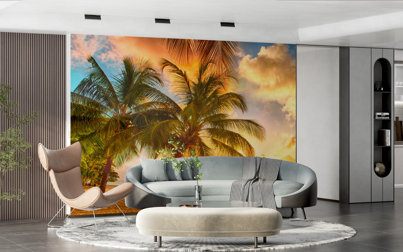 Fototapeta Światło zachodu słońca na wyspie