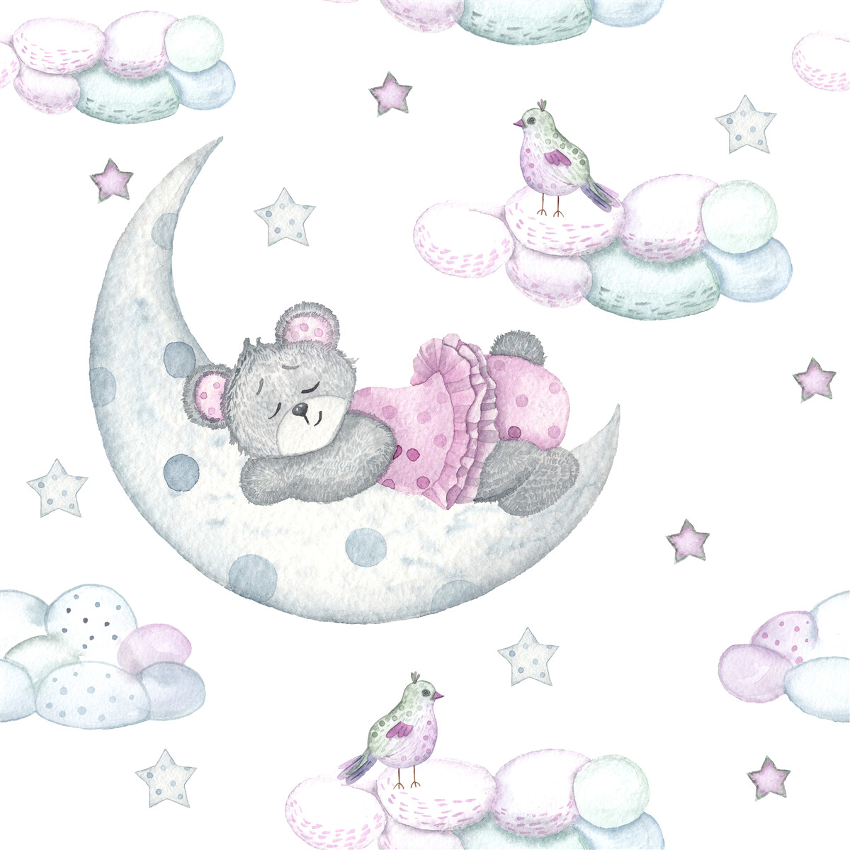 Fototapeta na ziemskim satelicie drzemie niedźwiadek