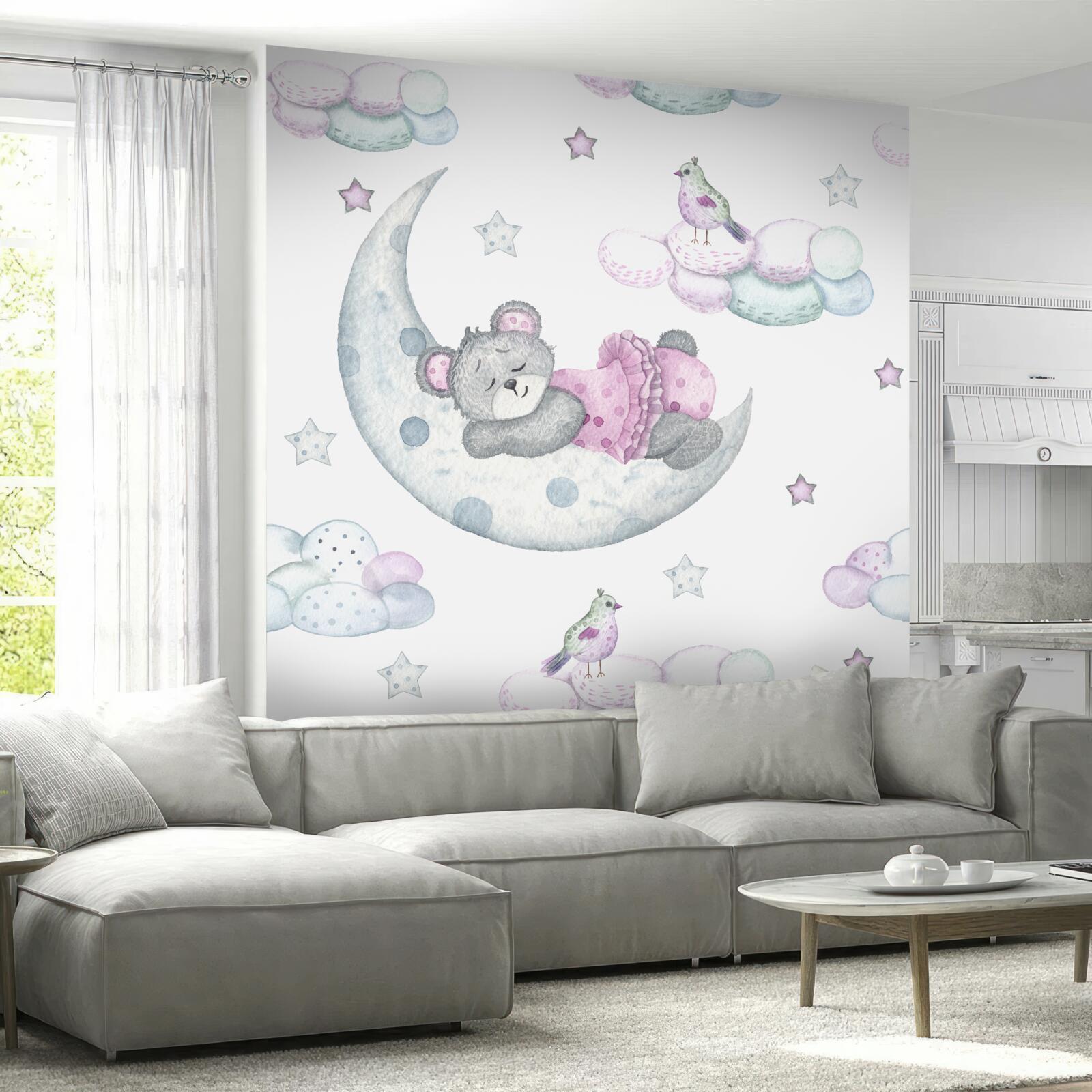 Fototapeta na ziemskim satelicie drzemie niedźwiadek