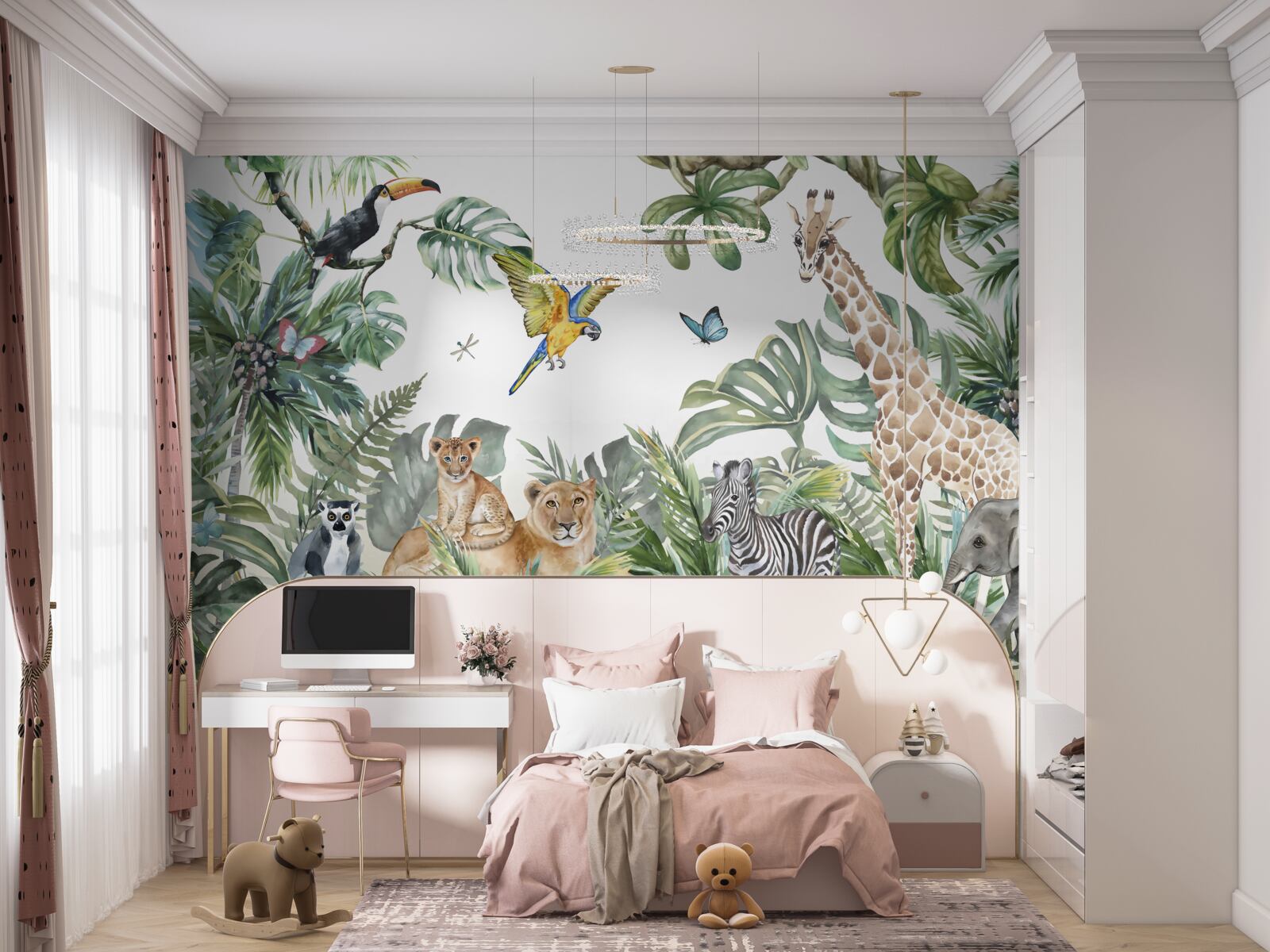 Fototapeta w tropikach wędrują różne zwierzęta