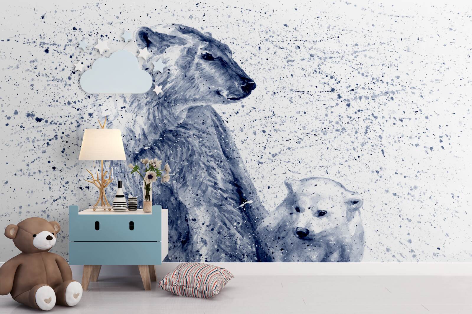 Fototapeta niedźwiedzie polarne: matka i dziecko