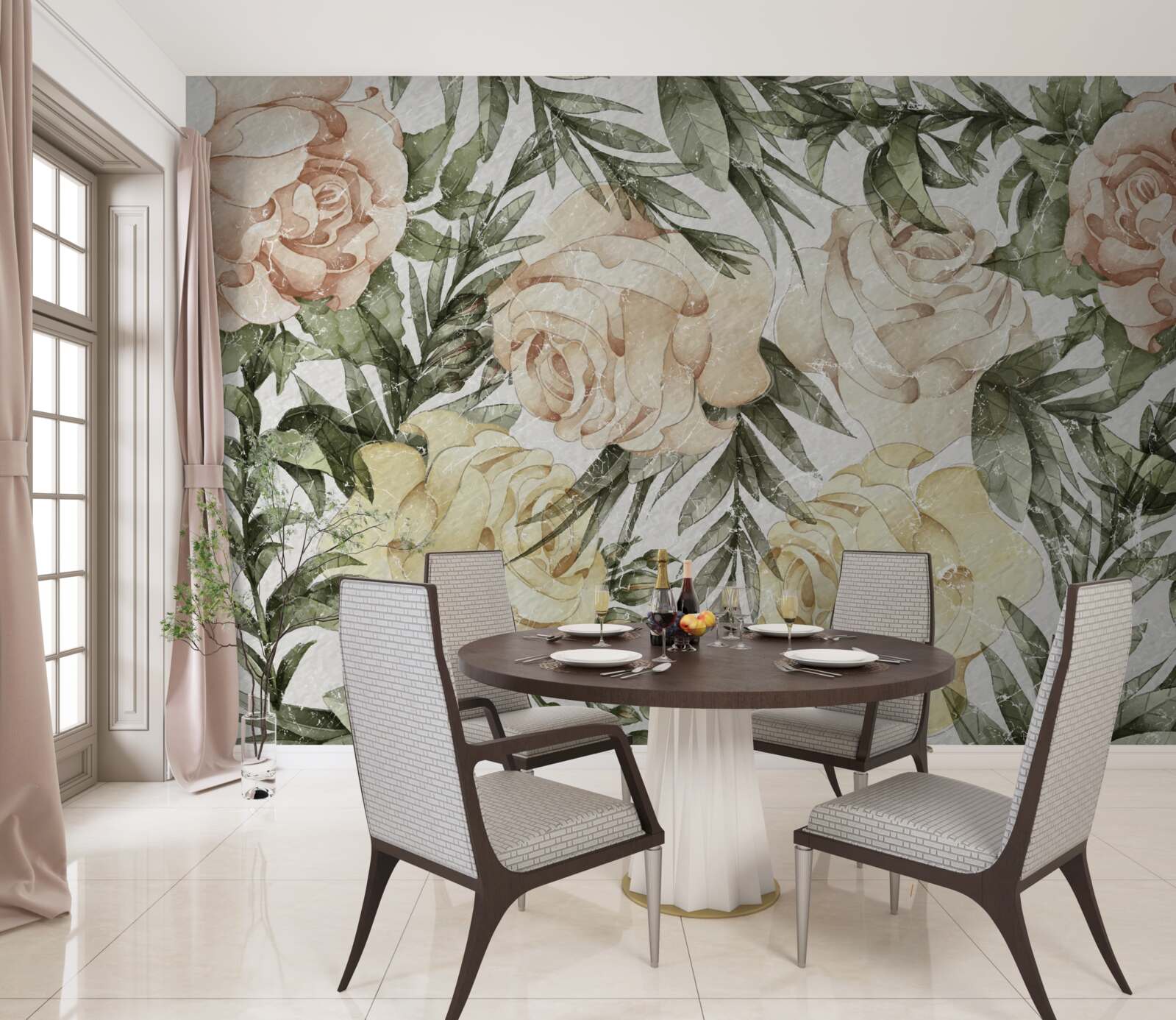 Fototapeta jasne kolorowe róże