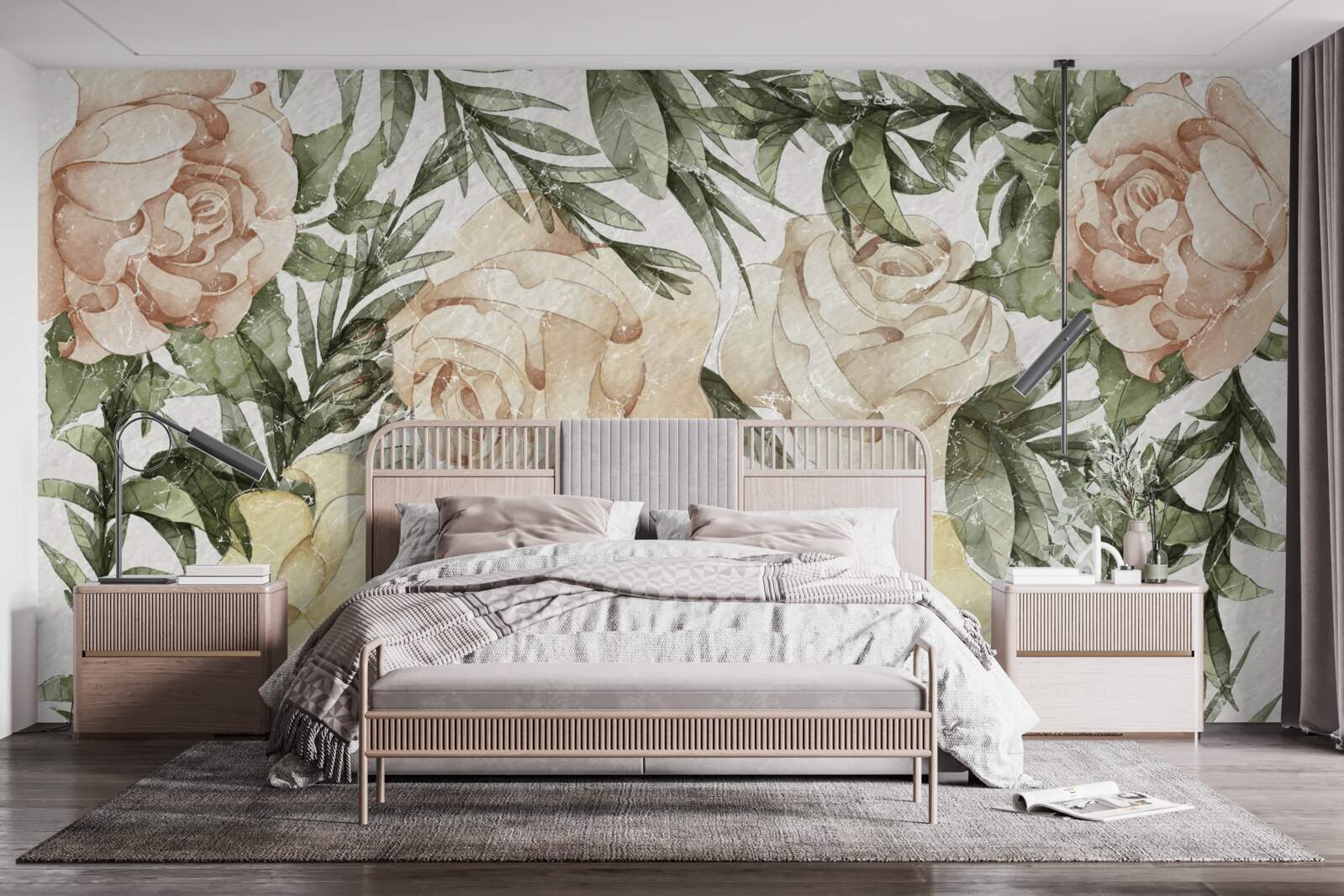 Fototapeta jasne kolorowe róże