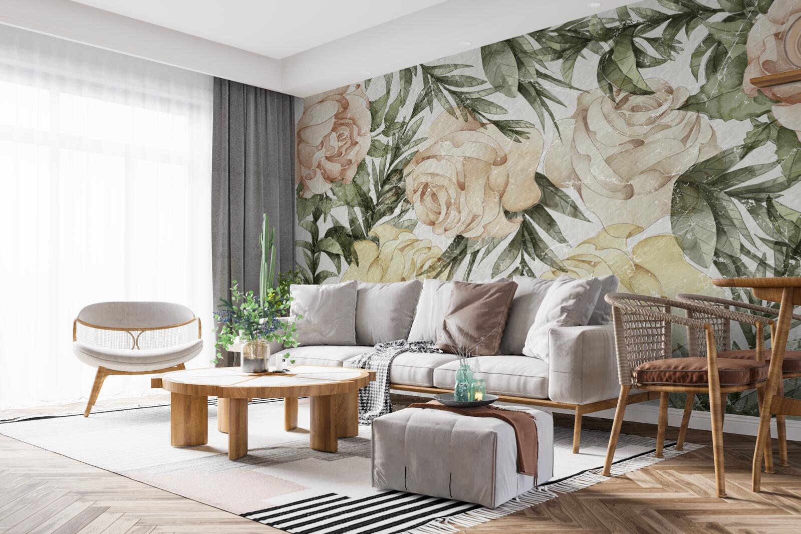 Fototapeta jasne kolorowe róże