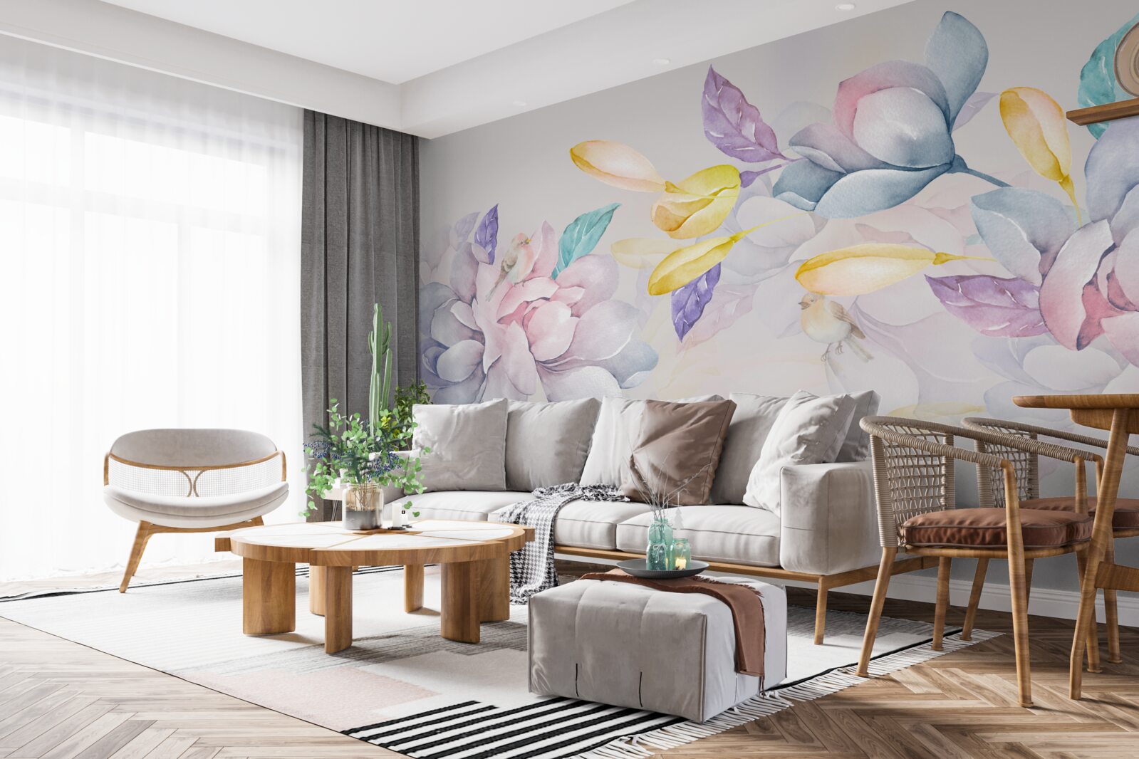 Fototapeta gałąź z jaskrawoczerwonymi kwiatami