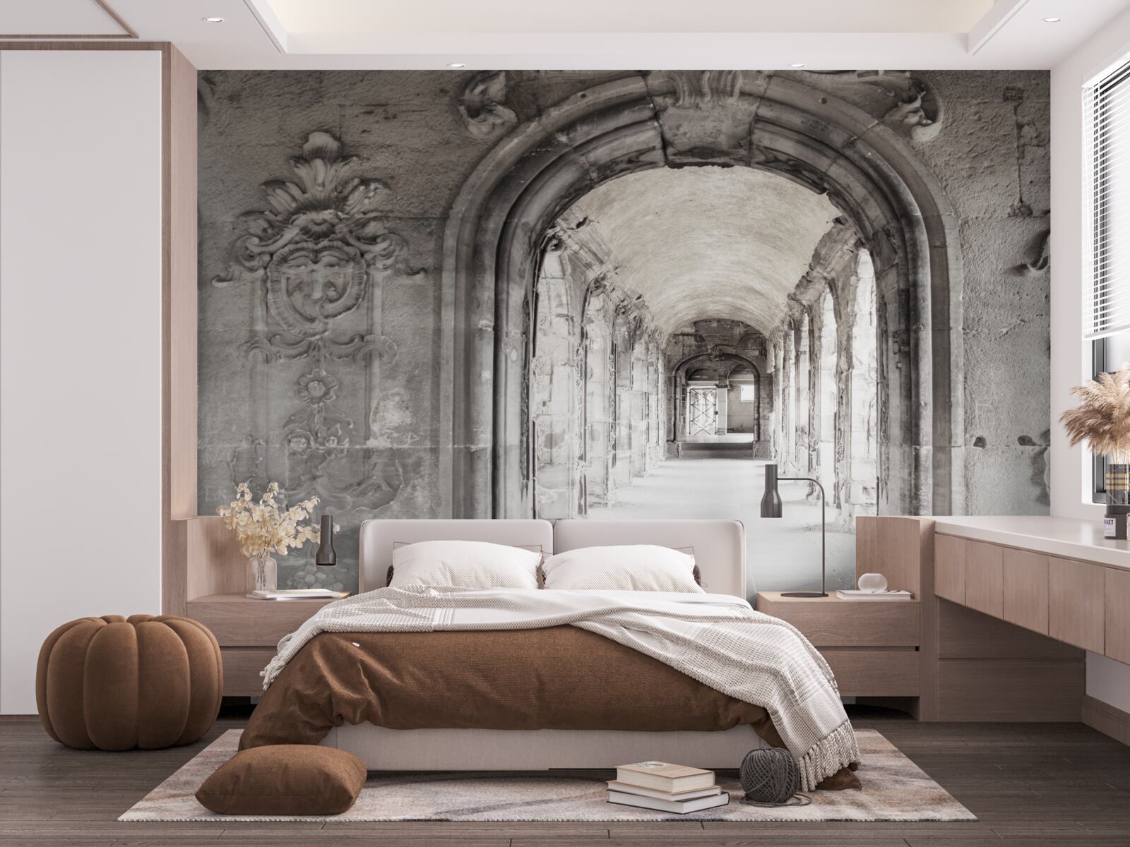 Fototapeta niekończące się gładkie łukowe formacje kamienne