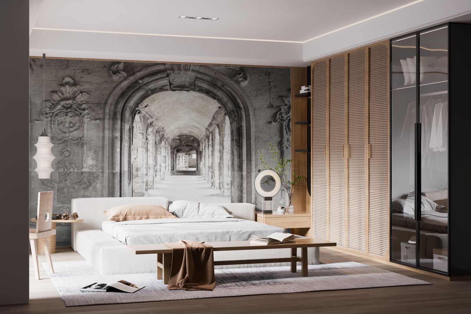 Fototapeta niekończące się gładkie łukowe formacje kamienne