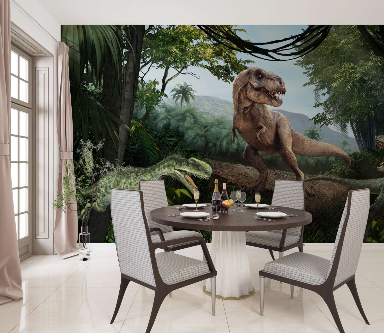 Fototapeta okres dinozaurów w strefie tropikalnej