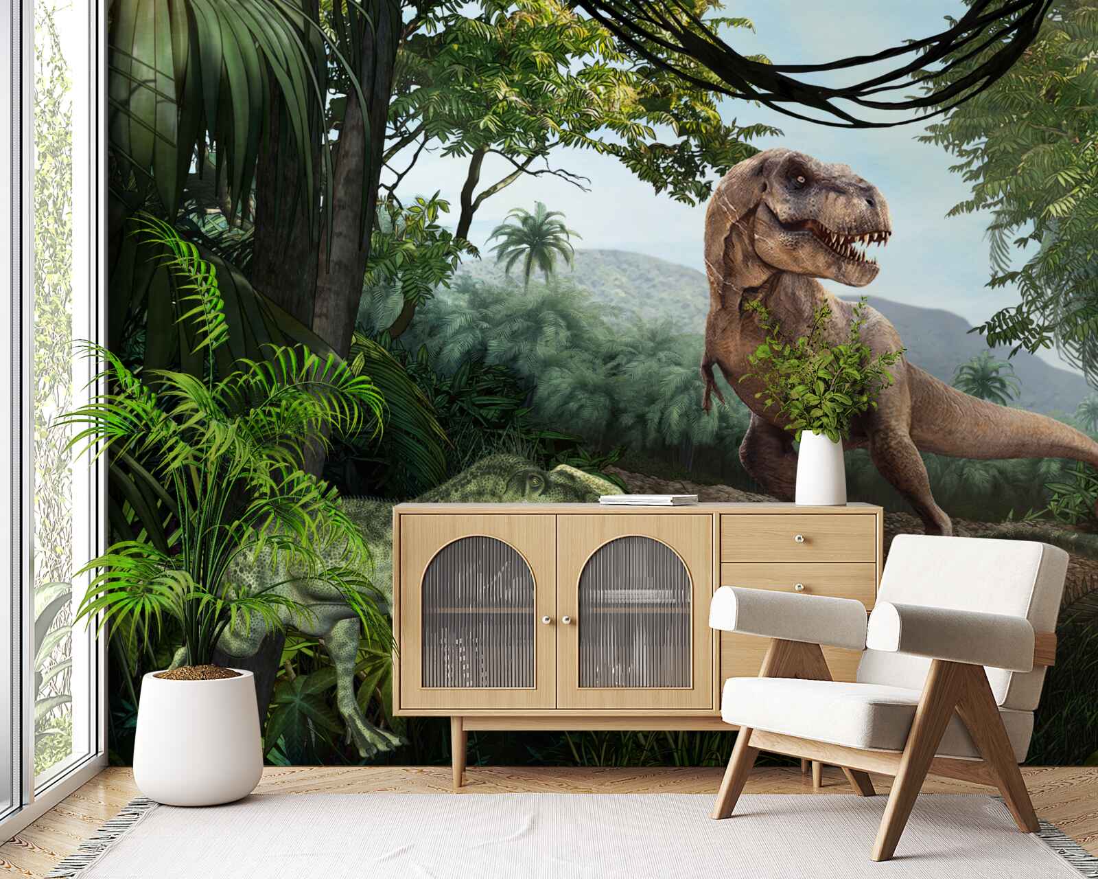 Fototapeta okres dinozaurów w strefie tropikalnej