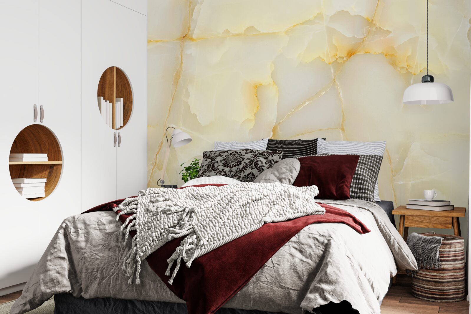 Fototapeta delikatny marmur o złotym odcieniu