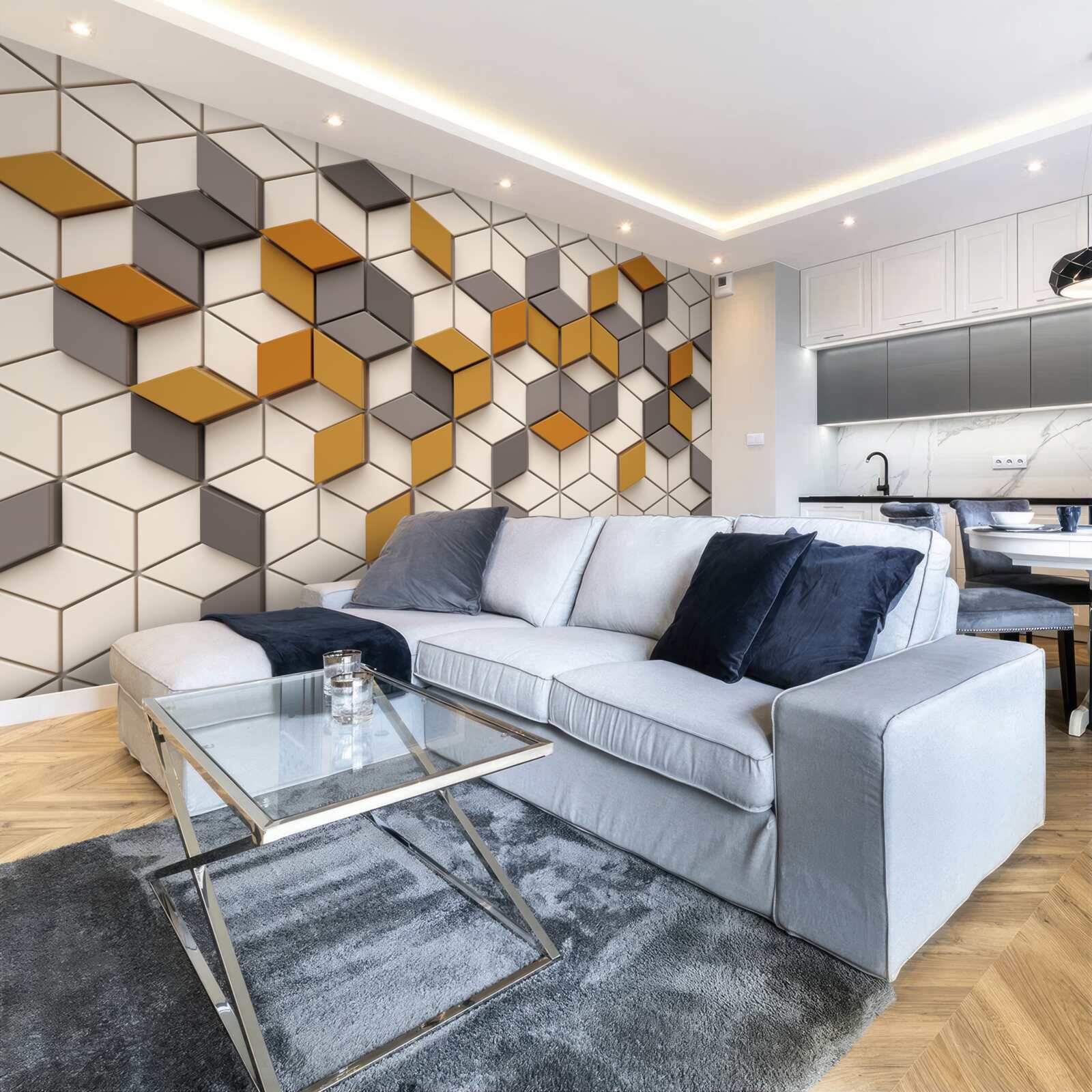 Fototapeta bloki o różnych krawędziach