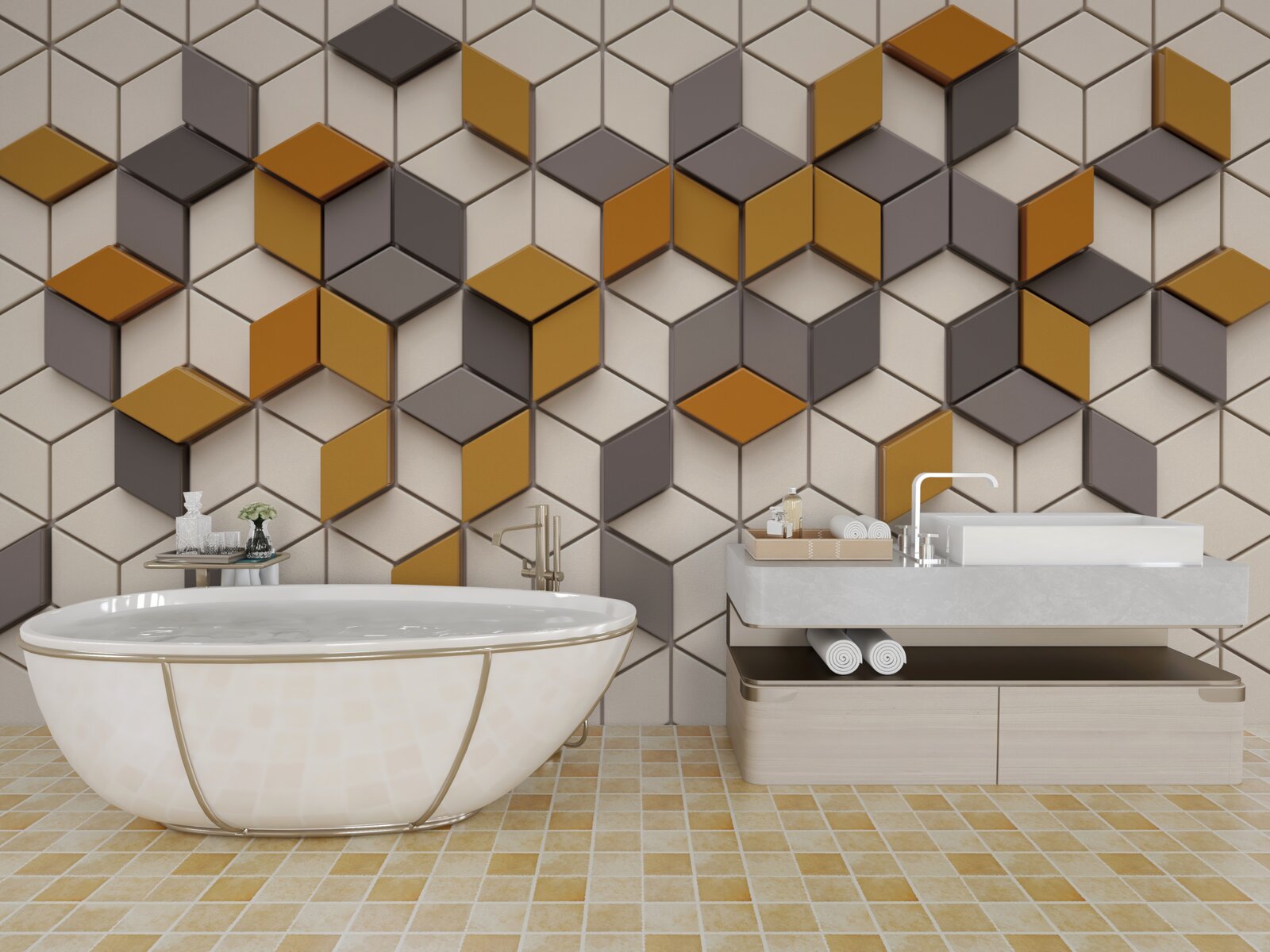 Fototapeta bloki o różnych krawędziach