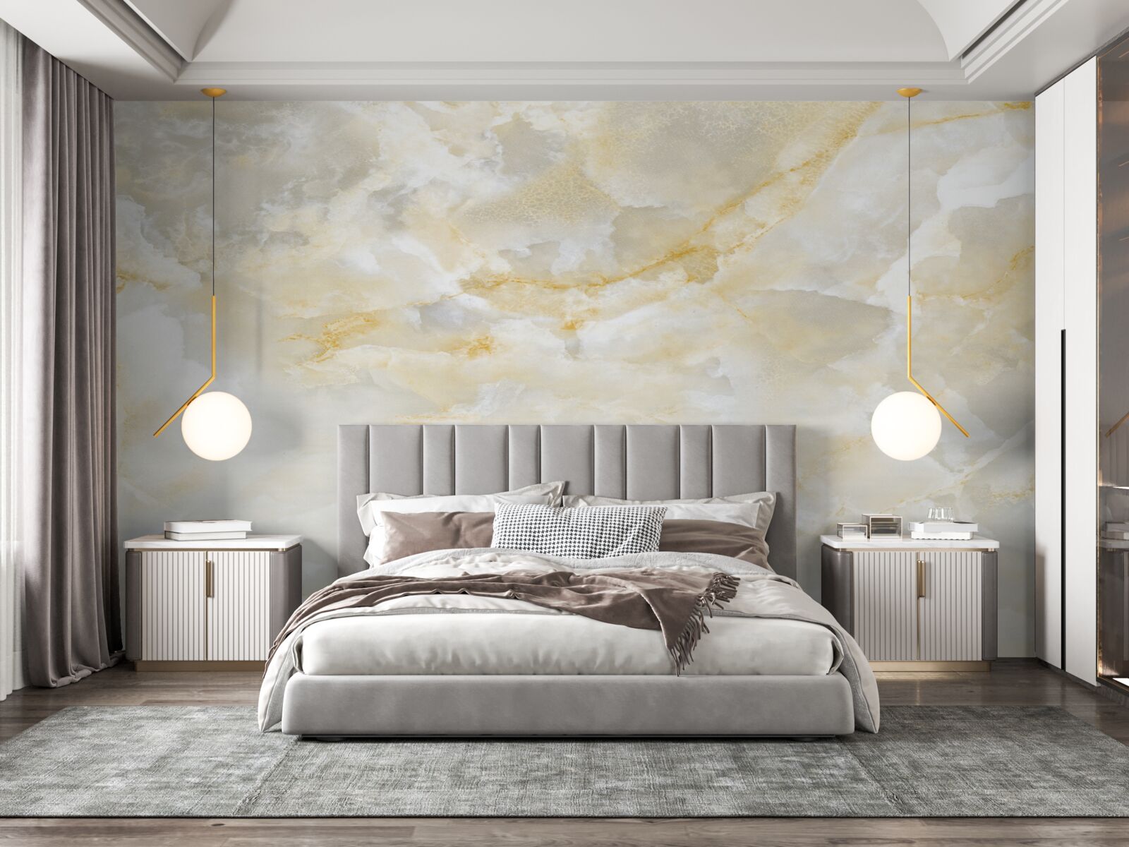 Fototapeta chmury przepełnione deszczem o świcie światła