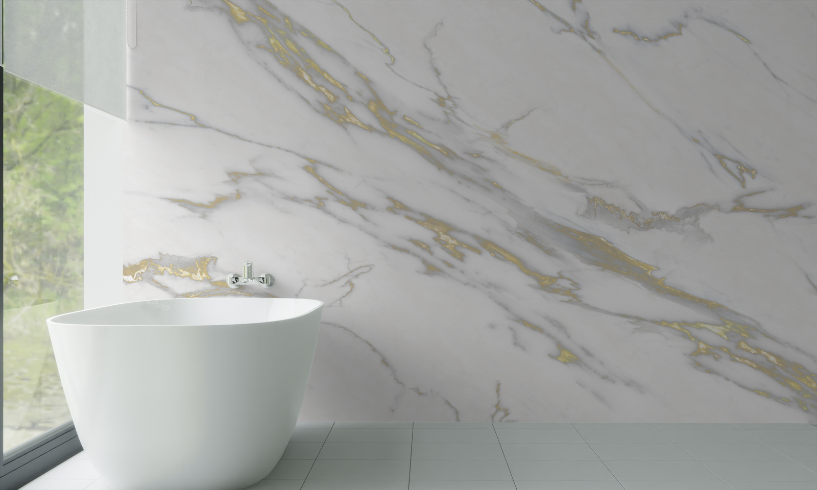 Fototapeta ciągłe wgłębienie na jasnym marmurze