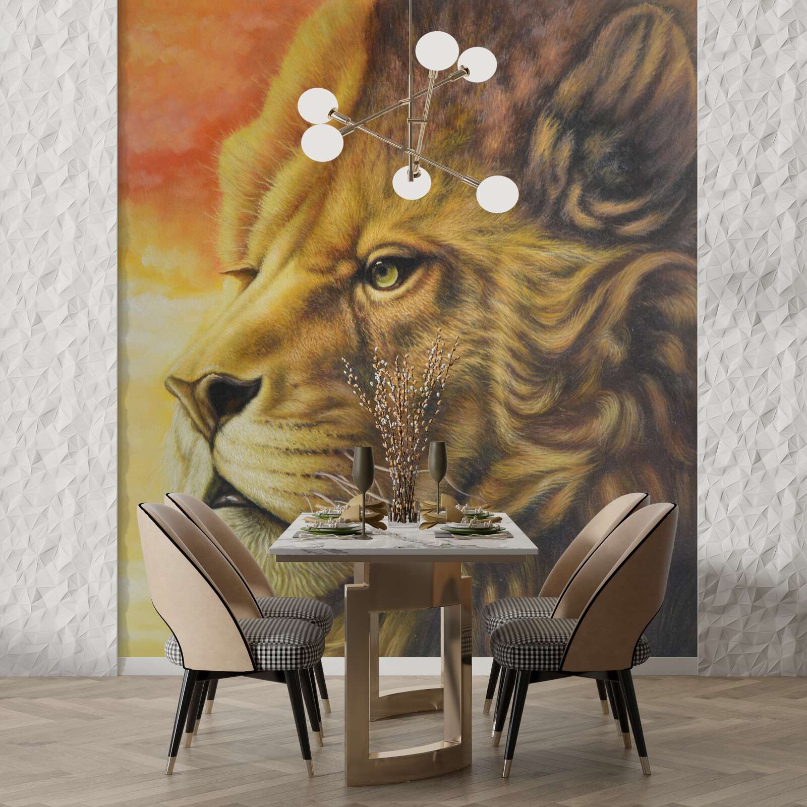 Fototapeta wspaniały wizerunek lwa