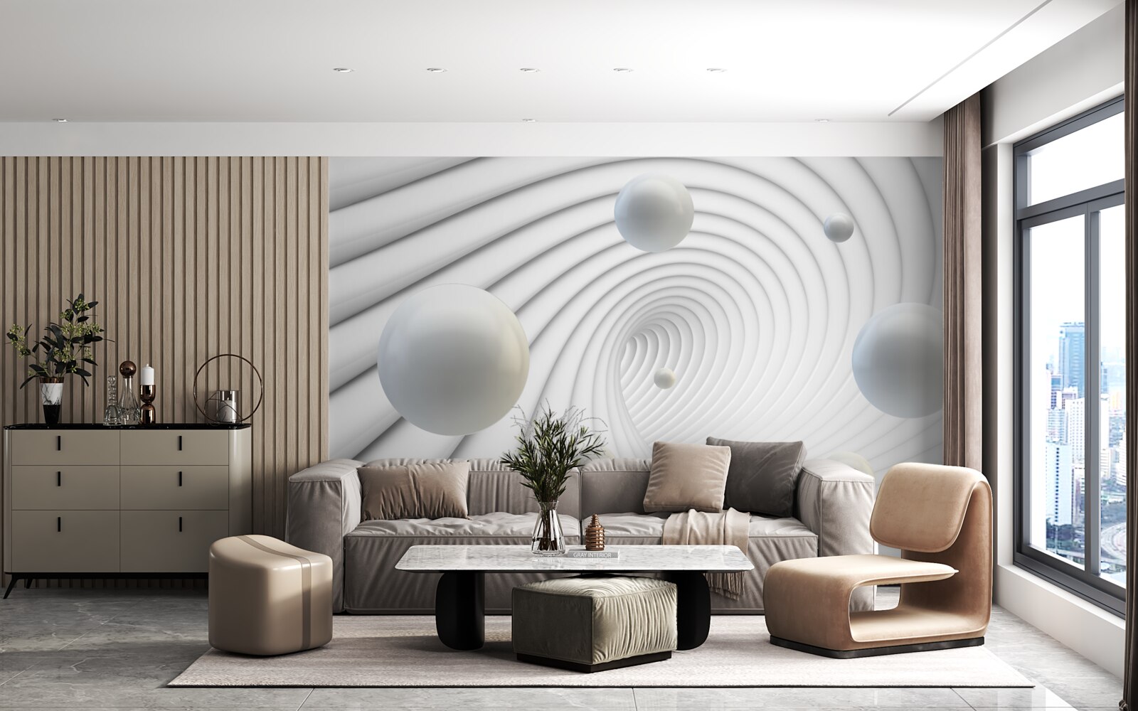 Fototapeta białe kulki unoszą się gładko w powietrzu