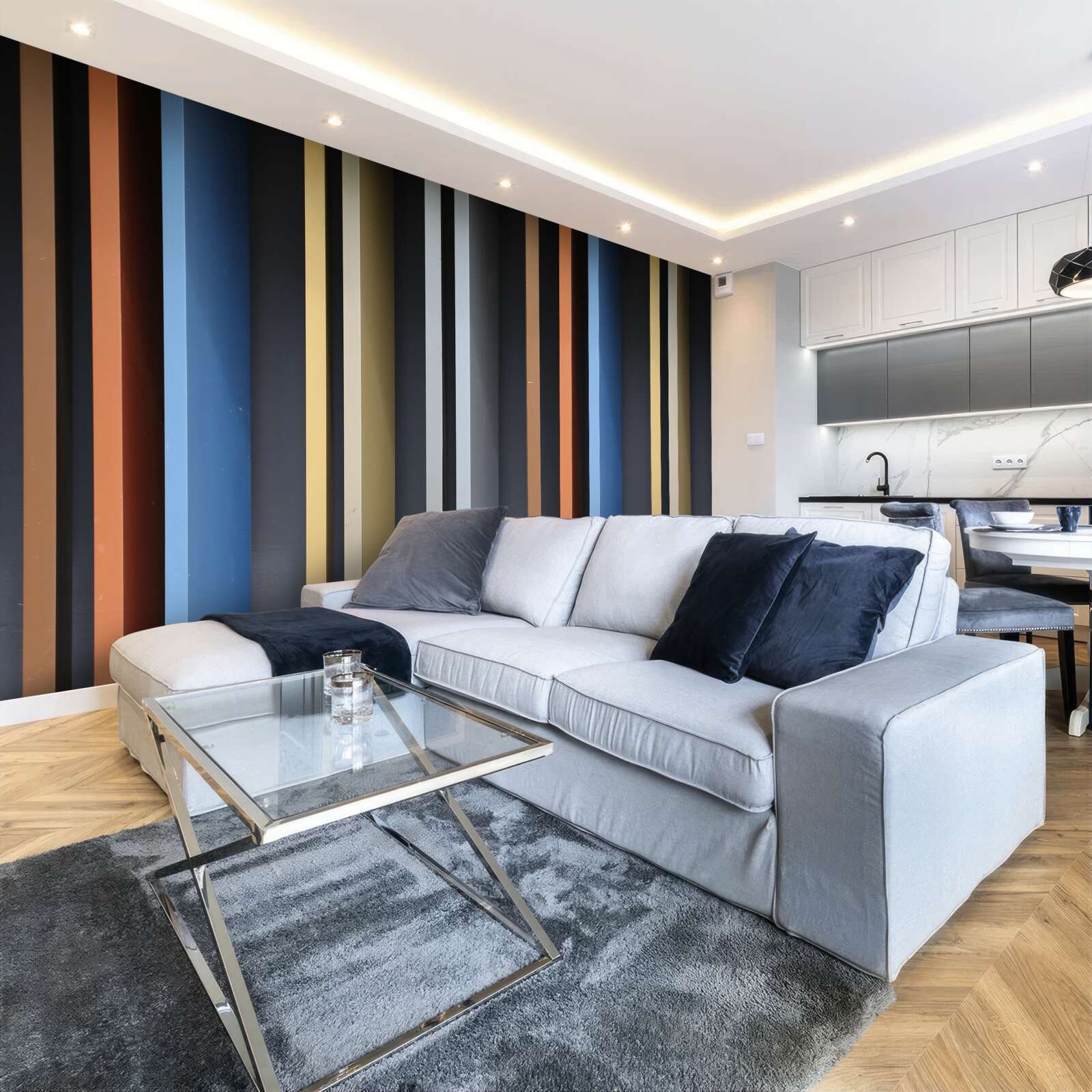 Fototapeta jasne kolorowe linie biegnące pionowo